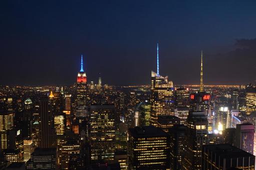 ニューヨークの夜景 ニューヨークの夜景 トップオブザロック,ニューヨーク,マンハッタンの写真素材