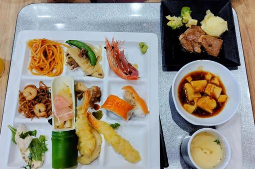 バイキング 和食,料理,食事の写真素材
