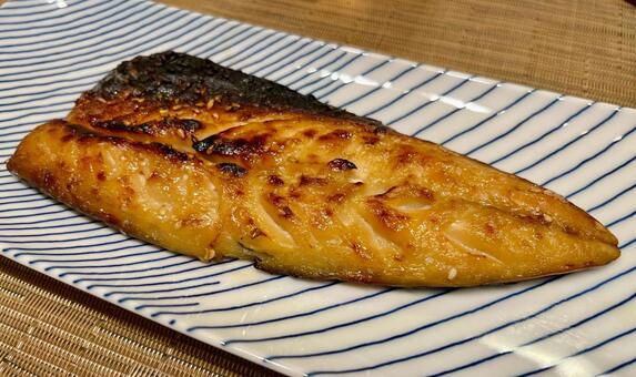 サバのみりん干し 焼き魚,さば,みりん干しの写真素材