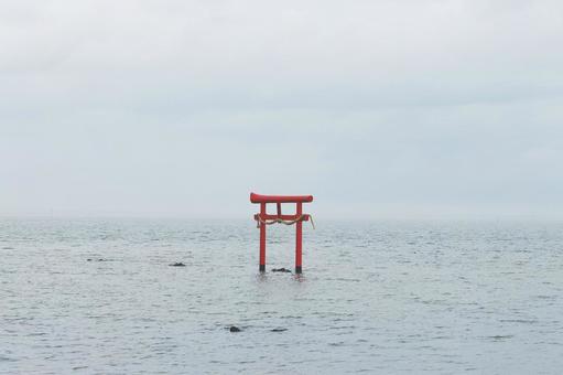 Photo, sea, torii, quiet, 