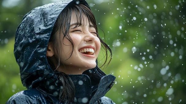雨に笑う瞬間 雨に笑う瞬間の写真