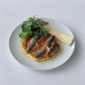 イワシのパンケーキ イワシのパンケーキの写真