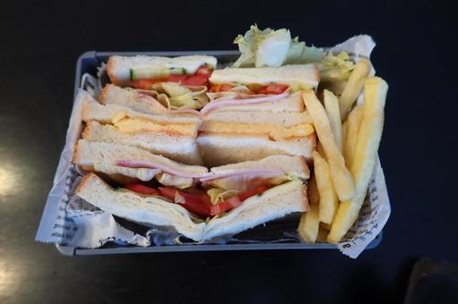 サンドイッチのランチボックス サンドイッチのランチボックス 弁当,ランチ,お昼の写真素材