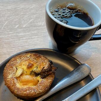 モーニングキッシュ キッシュ,コーヒー,モーニングの写真素材