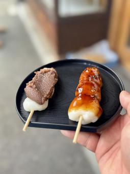 かどやの団子 かどやの団子 あんこ,みたらし,もち米の写真素材