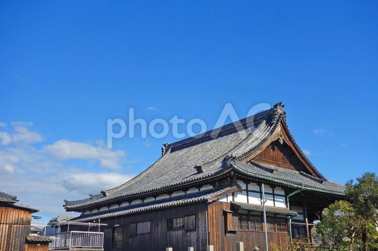 田舎　街並み 田舎,京都,青空の写真素材