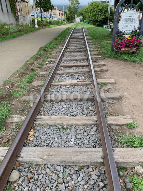 小樽の廃線 廃線,電車,北海道の写真素材
