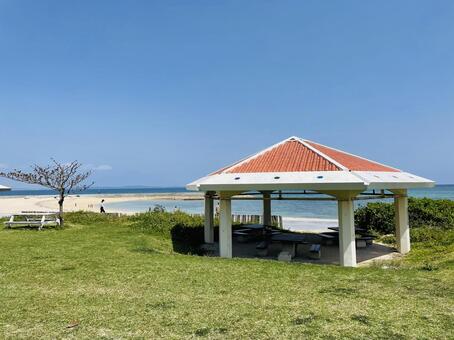 沖縄 あざまサンサンビーチの風景 沖縄,沖縄旅行,ビーチの写真素材