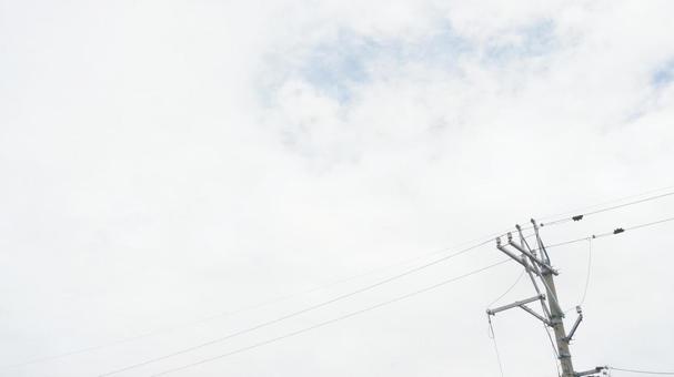 Photo, cloud, sky, telegraph pole, 