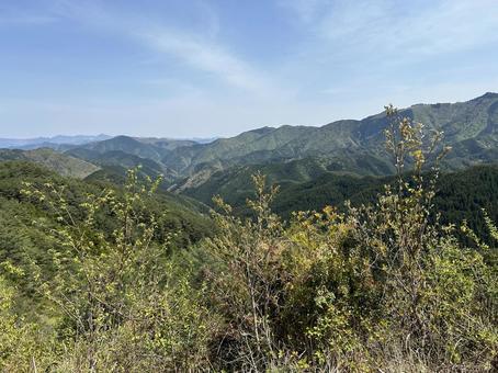 夏空 夏景色,山,自然の写真素材