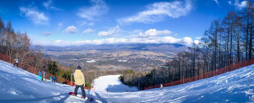 ゲレンデ ゲレンデ 富士見パノラマリゾート,スポーツ,スノーボードの写真素材