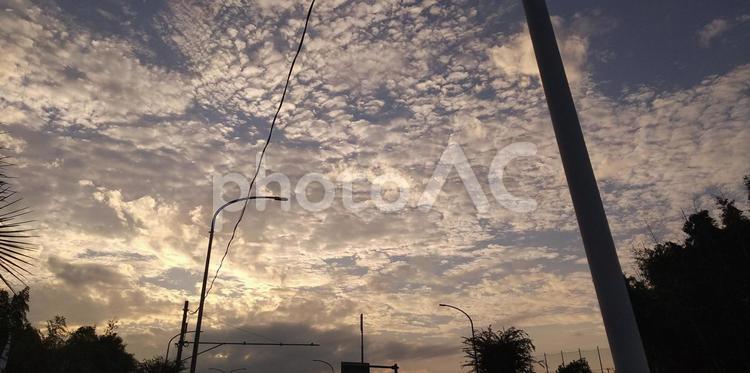 美しい空模様 空,自然,天気の写真素材