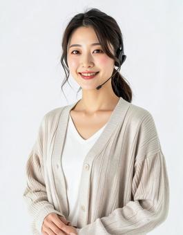 コールセンターの女性04 コールセンターの女性04の写真