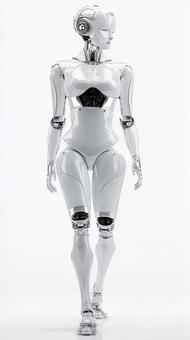 未来を思わせる女性型ロボット 未来を思わせる女性型ロボットの写真