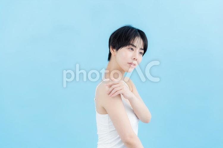 女性の美容イメージ ビューティー,美容,笑顔の写真素材