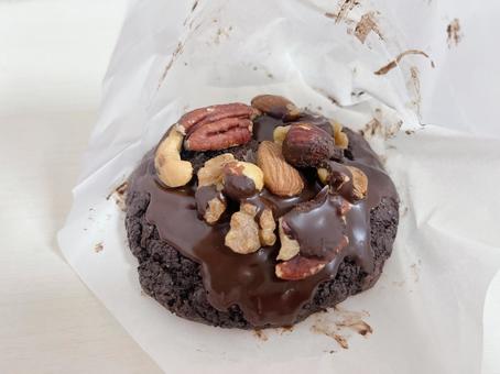 Photo, chocolate, cookie, nuts, 