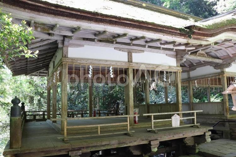 由岐神社　荷拝殿（割拝殿） 由岐神社,荷拝殿,割拝殿の写真素材
