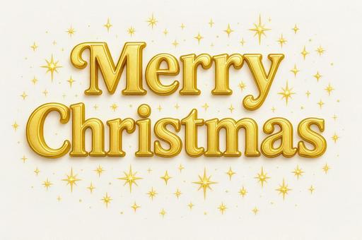 MerryXmasのタイトル文字 MerryXmasのタイトル文字 の写真