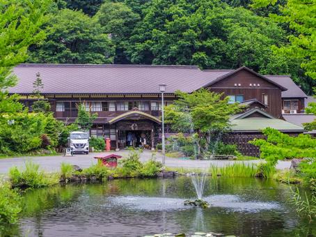 【青森県】十和田市・蔦温泉 蔦温泉,温泉旅館,温泉宿の写真素材