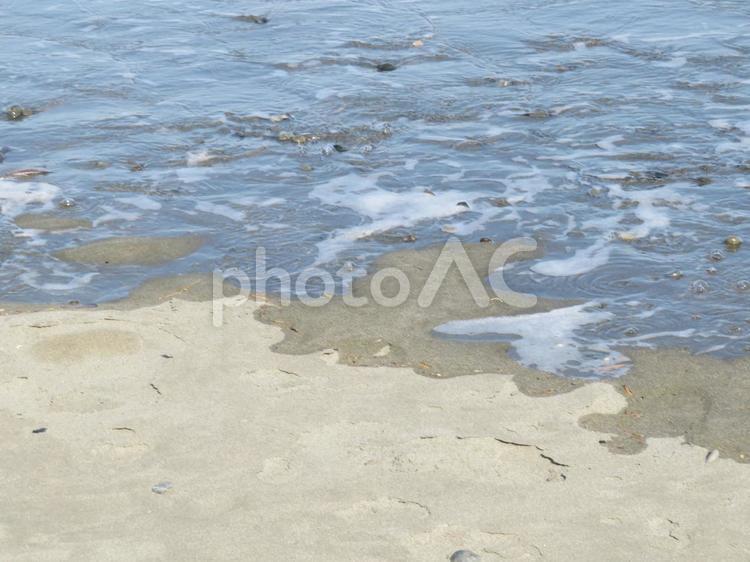 砂浜と波　アップ 砂浜,海,波の写真素材