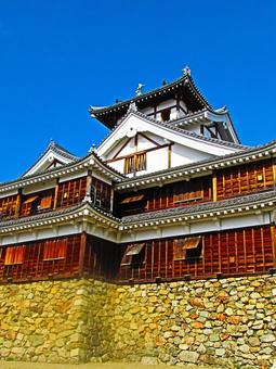 京都府-福知山城-天守 京都府-福知山城-天守 福知山城,城,天守の写真素材