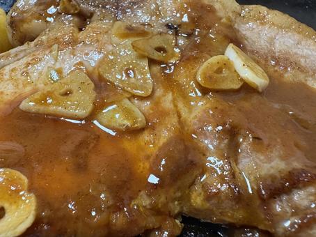 ポークソテー　アップの写真