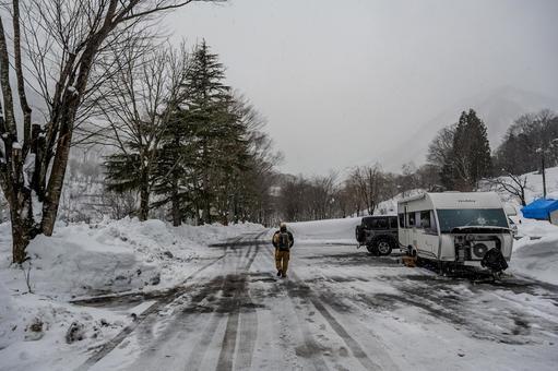 土合駅周辺の景色 土合駅周辺の景色 雪景色,銀世界,snowの写真素材