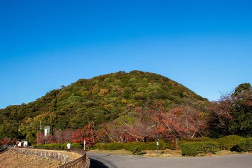 西宮・秋の甲山 甲山,秋,西宮市の写真素材