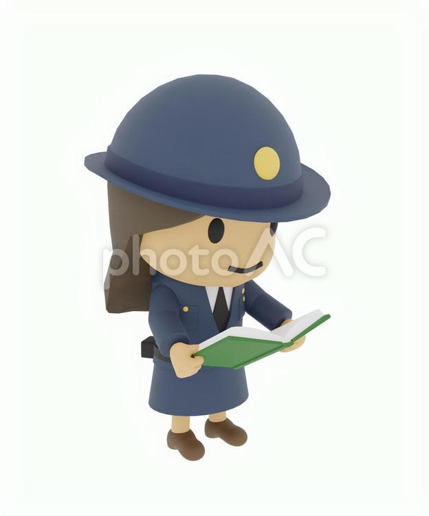本を読む読書に没頭する警視庁の警察警官 警察官,警察,警官の写真素材