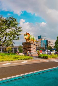 【福井】恐竜王国の福井駅周辺 【福井】恐竜王国の福井駅周辺 福井駅,恐竜,駅の写真素材
