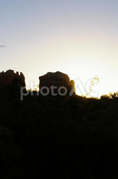 セドナの夕暮れ セドナ,風景,アメリカの写真素材