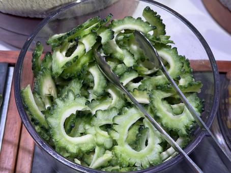 ゴーヤ ゴーヤ,おいしい,レストランの写真素材