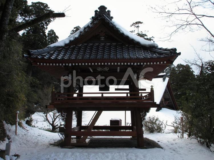 島根県-安来清水寺-鐘楼堂 安来清水寺,瑞光山,寺の写真素材
