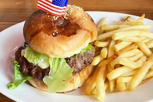 ハンバーガー ハンバーガー,肉,オニオンの写真素材