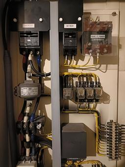配電盤 配電盤,配線,地下の写真素材