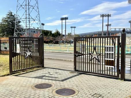 福井少年運動公園の門　スターゲート 福井少年運動公園,グラウンド,門の写真素材