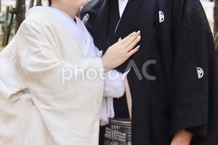 白打掛　和装　結婚　前撮り 和装,着物,結婚の写真素材
