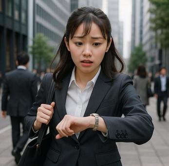 焦る女性 焦る女性の写真