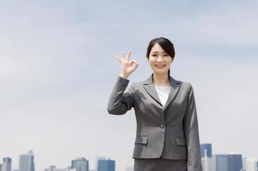 OK ビジネスウーマン OK ビジネスウーマン 女性,ビジネスウーマン,okの写真素材