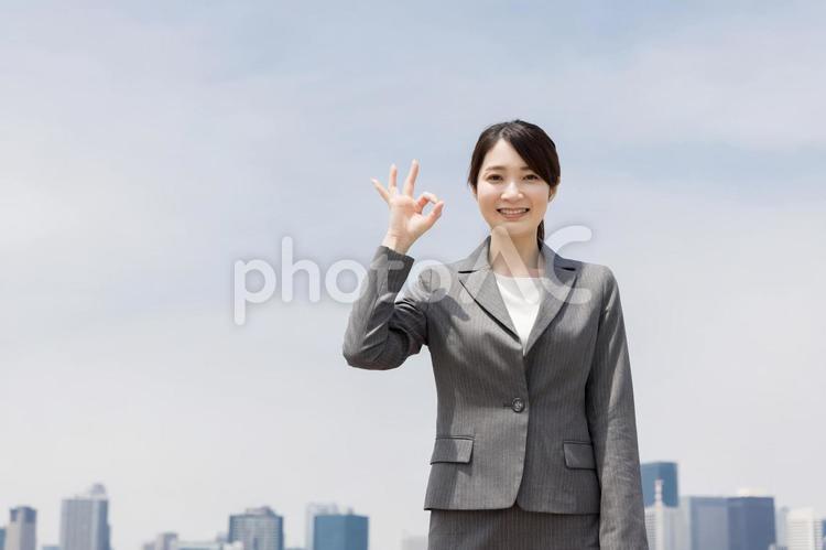 OK　ビジネスウーマン 女性,ビジネスウーマン,okの写真素材