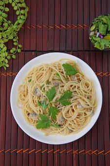 ボンゴレ ボンゴレ ボンゴレ,アサリ,パスタの写真素材
