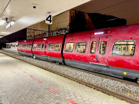 デンマークの電車 デンマーク,コペンハーゲン,電車の写真素材