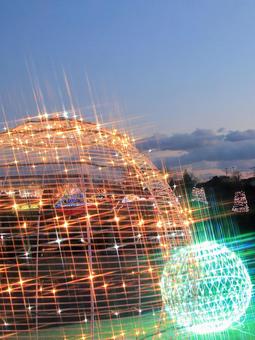 クリスマスイルミネーション イルミネーション,クリスマス,夜景の写真素材