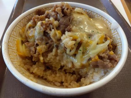 チーズ牛丼8 美味しい,牛丼,チーズの写真素材