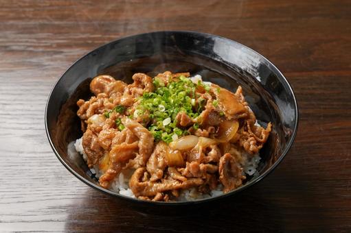 豚丼 豚丼 豚丼,豚肉,豚肉調理の写真素材