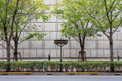 日銀通り（東京都中央区） 日銀通り,中央区,日本橋の写真素材