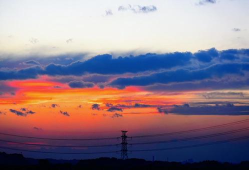 センチメンタルな夕空 センチメンタルな夕空 夕方,夕空,夕焼け空の写真素材