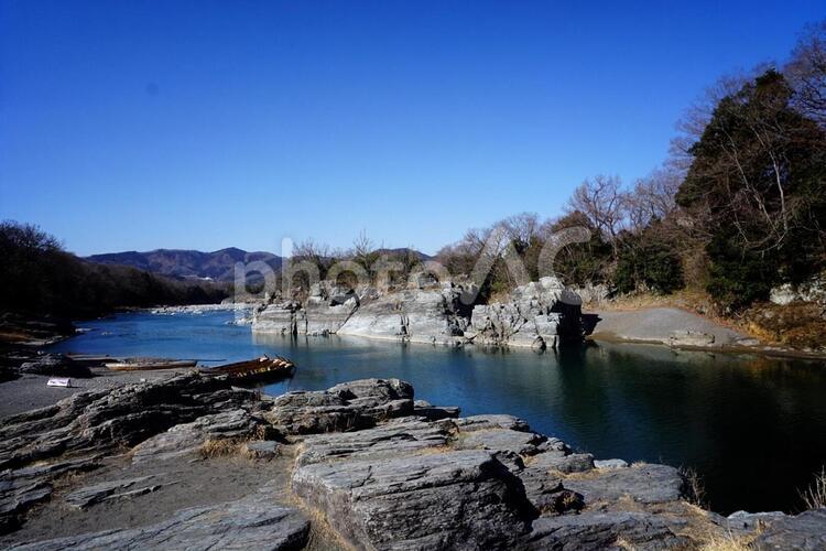 長瀞の風景 風景,自然,川の写真素材