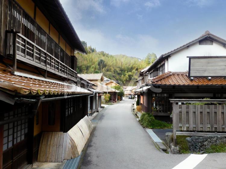 島根　世界遺産　石見銀山　大森の街並み 石見銀山,世界遺産,大森の写真素材