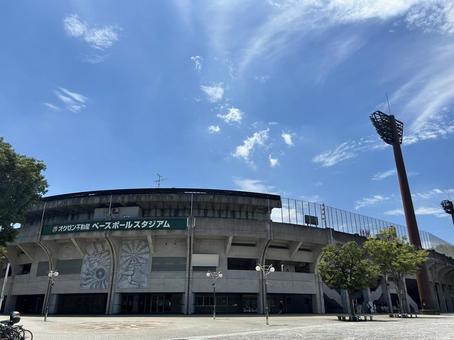 春日公園 野球場 球場,春日公園,福岡の写真素材